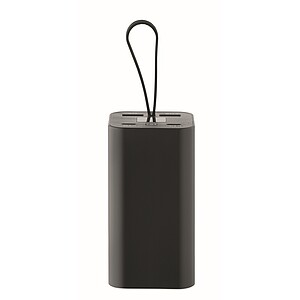 Powerbanka z recyklovaného hliníka 20 000 mAh, čierna