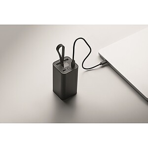 Powerbanka z recyklovaného hliníka 20 000 mAh, čierna