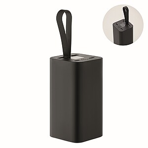 Powerbanka z recyklovaného hliníku 20.000 mAh, černá