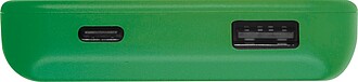 Powerbanka z recyklovaného plastu 10000 mAh, zelená