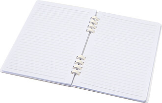 Poznámkový blok A5 s kroužkovou vazbou z recyklovaného RCS, bílá