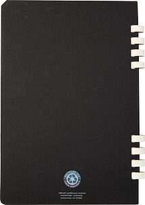 Poznámkový blok A5 s kroužkovou vazbou z recyklovaného RCS, černá