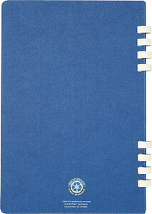 Poznámkový blok A5 s kroužkovou vazbou z recyklovaného RCS, námořní modrá