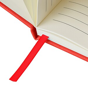 Poznámkový blok A5 s pevnými deskami, červená