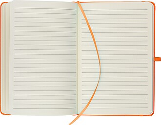 Poznámkový blok A5 s pevnými deskami, oranžová