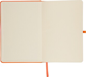 Poznámkový blok A5 s pevnými deskami, oranžová