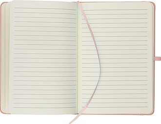 Poznámkový blok A5 s pevnými deskami, růžová