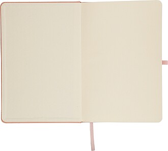 Poznámkový blok A5 s pevnými deskami, růžová