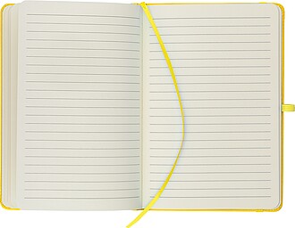 Poznámkový blok A5 s pevnými deskami, žlutá