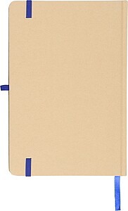 Poznámkový blok A5 s tvrdou kraftovou deskou a hliníkovou fólií na zadní straně, kobaltově modrá