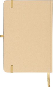 Poznámkový blok A5 s tvrdou kraftovou deskou a hliníkovou fólií na zadní straně, zlatá