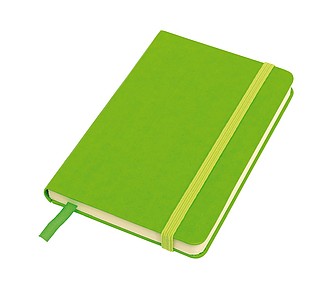 Poznámkový blok A6 s gumičkou, zelený