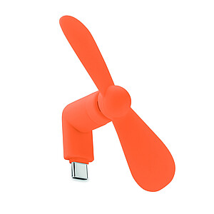 Přenosný ventilátor USB-C, oranžová