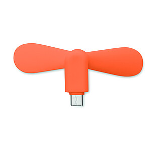 Přenosný ventilátor USB-C, oranžová