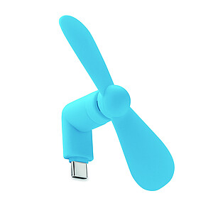 Přenosný ventilátor USB-C, tyrkysová