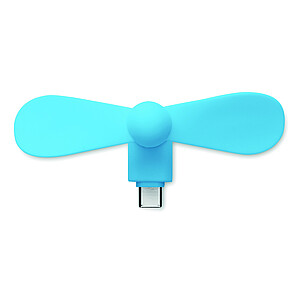 Přenosný ventilátor USB-C, tyrkysová