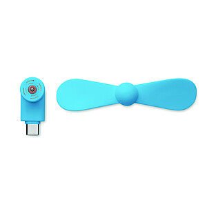Přenosný ventilátor USB-C, tyrkysová