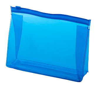 Priehľadná kozmetická taška z PVC, modrá