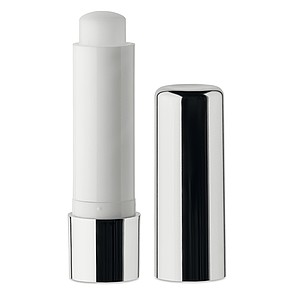 Přírodní balzám na rty v obalu s metalickým UV vzhledem, SPF 15, stříbrný