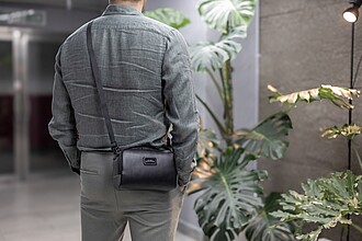 Příruční taška z veganské kůže BrandCharger, černá