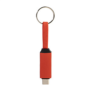 Přívěsek na klíče 60W kabel USB-C, červená