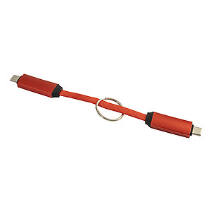 Přívěsek na klíče 60W kabel USB-C, červená