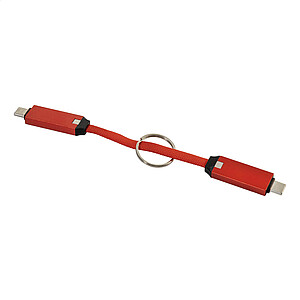 Přívěsek na klíče 60W kabel USB-C, červená