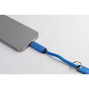 Přívěsek na klíče 60W kabel USB-C, královská modrá