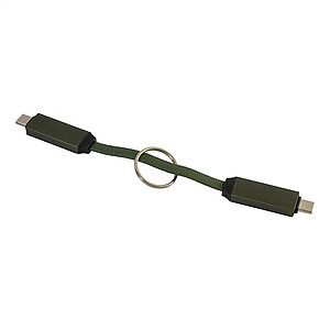 Přívěsek na klíče 60W kabel USB-C, tmavě zelená