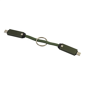 Přívěsek na klíče 60W kabel USB-C, tmavě zelená