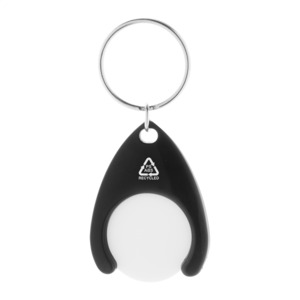 Přívěšek na klíče se žetonem do vozíku z RABS, černá