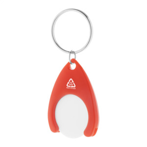 Přívěšek na klíče se žetonem do vozíku z RABS, červená