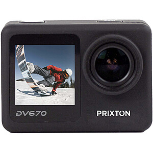 Prixton DV670 4K akční kamera se dvěma obrazovkami, černá