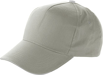 PROGRESA Pětipanelová bavlněná kšiltovka, šedá