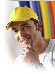 PROGRESA Pětipanelová bavlněná kšiltovka, šedá