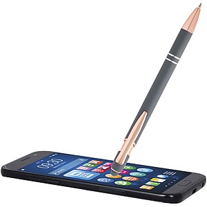 Propiska v barvě růžového zlata, tmavě šedá