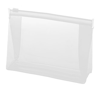 Průhledná kosmetická taška z PVC, bílá