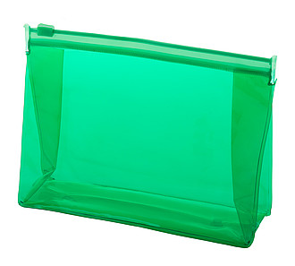Průhledná kosmetická taška z PVC, zelená