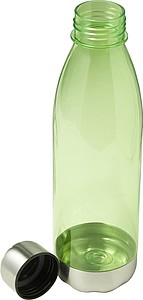 Průhledná láhev na vodu s jemným barevným nádechem. Objem 650ml. Jasně zelená.