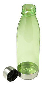 Průhledná láhev na vodu s jemným barevným nádechem. Objem 650ml. Jasně zelená.