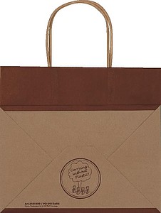 RANUO Recyklovaná papírová taška malá, hnědá