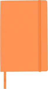 RATOFER Zápisník s měkkým potahem A5 a zadní kapsou. Oranžová. - reklamní zápisník