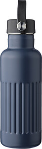 Recyklovaná dvoustěnná nerezová láhev 500 ml, modrá