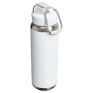 Recyklovaná láhev na vodu z nerezové oceli Stanley Classic Wellspring 710 ml, bílá