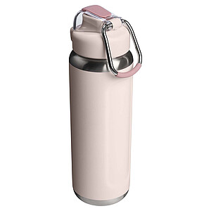Recyklovaná láhev na vodu z nerezové oceli Stanley Classic Wellspring 710 ml, světle růžová