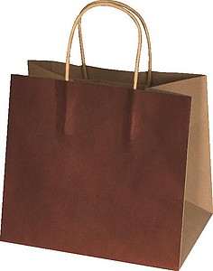 Recyklovaná papírová taška malá,hnědá