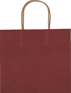Recyklovaná papírová taška malá,vínová
