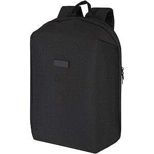 Recyklovaný batoh na notebook veľkosti 15” s ochranou proti krádeži, čierna
