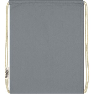 RecyklovanÝ bavlněný stahovací batoh 140g/m2, šedá