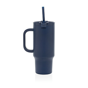 Recyklovaný nepropustný kompaktní termohrnek 480ml, námořní modrá